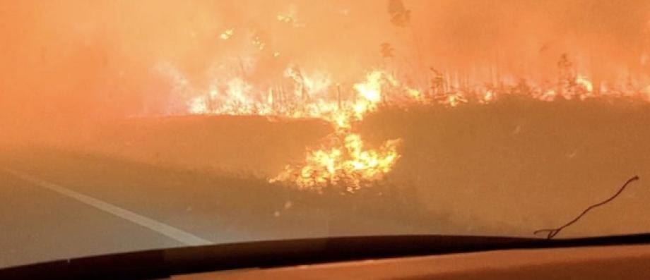 A Portuguese journalist filmed and commented on air traversing a violent fire while driving on the country’s main highway: massive fire pillars, intense heat, lack of vision… – VIDEO